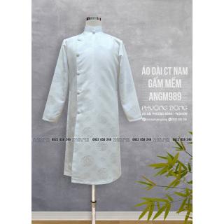 Áo Dài Cách Tân Nam Gấm ANGM989